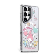 三麗鷗 Samsung S25/S24 防震雙料隱形立架磁吸手機殼-郊遊美樂蒂