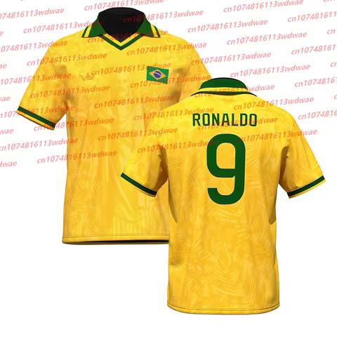 Brazil Style clothing Football Jersey Quick-Drying Ronaldo 9 Jersey Outdoor football Jersey Neymar 1