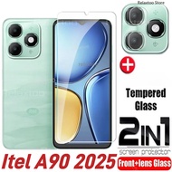 ITELA90 2025 2in1 3D Curved Tempered Glass For Itel A90 A 90 A80 A70 ItelA90 ItelA80 ItelA70 4G 5G R