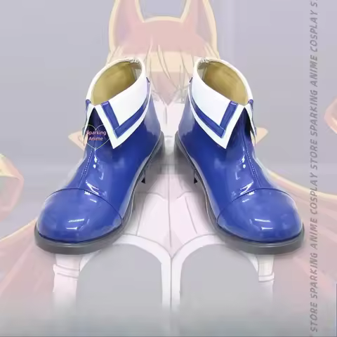 Azazel Ameri Cosplay Short Boots Welcome To Demon School Iruma‑kun Blue White Ankle Boots Anime Cos 