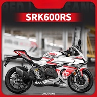 QJMOTOR Motorcycle Sticker, SRK600rs Motorcycle Shell Waterproof Latte Sticker, Competition Print De