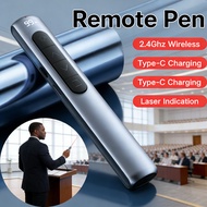 Remote Control PPT Slide Laser Flip Type-C Charging 2.4GHz Wireless Pointer Presentation for PowerPo
