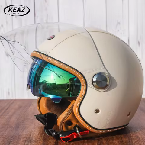 Taiwan Vintage Helmet Motorcycle Helmet High Appearance Level Pedal Scooter 3/4 Half Helmet Unisex F