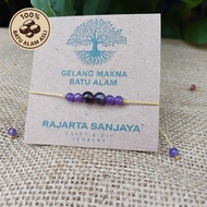 Meaning Bracelet – Amethyst – Heart-Strusted Stone & Wisdom - Genuine Natural Stone