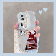 เคส OPPO Reno 11 Pro 8T 8Z 7Z 5G เคส OPPO Reno 8 6 5G เคส OPPO A98 A78 5G น่ารักกระจกลูกแมวลูกสุนัขก
