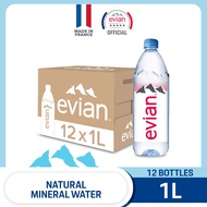 evian Natural Mineral Water (12 x 1L Case)