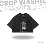 HIKARU Croptee ANIME Washed RECORD OF RAGNAR "BU" | Crop top | Anime T-shirts | Anime crop top | Cro