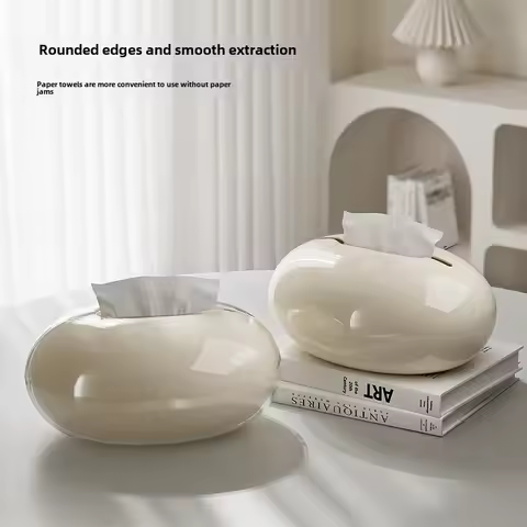 Creative Imitation Pebble Desktop Tissue Box Art Advanced Extractable Living Room Coffee Table Tissu