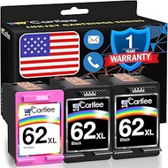 Cartlee Remanufactured Ink Cartridge Replacement for HP 62xl Ink Cartridges Black and Color for HP E