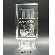 Crystal ornament / Singapore Merlion display / SG Souvenir / Home Decor