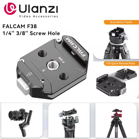 Ulanzi FALCAM F38 Multi-hole Quick Release Base with 1/4'' 3/8'' Screw Hole Arca-swiss Hole Expansio