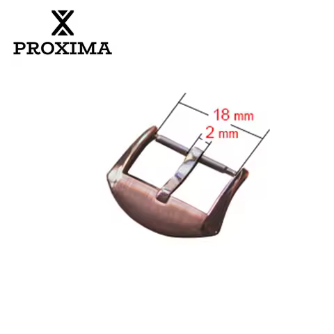 Proxima Bronze CuSn8 Watch Band Buckle 18mm 20mm Men Straps Patina Pin Buckles for Leather Strap Wat