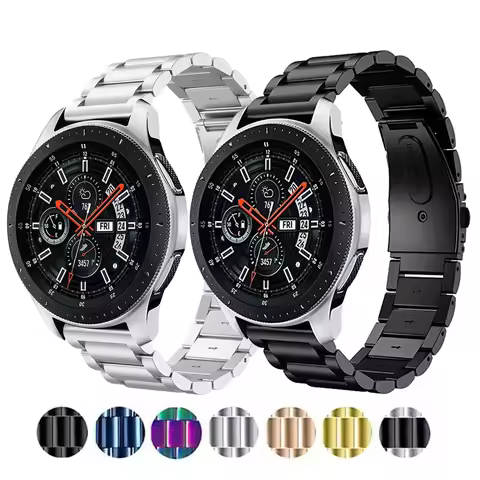 22mm Metal Strap For Samsung Galaxy Watch 3 45mm 46mm Gear S3 Frontier Stainless Steel Bracelet Corr