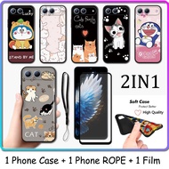 2 IN 1 Case For Tecno Spark Go 5G 2025 Spark 40 5G KM8 Phone Case with Ceramic Tempered Screen Prote