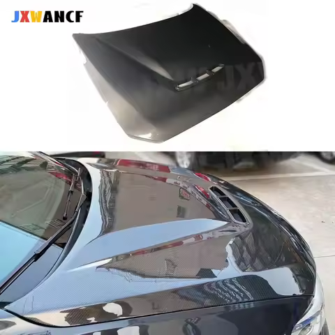 JXWANCF Dry Carbon Fiber Front Engine Hood Vent Cover for BMW 1 Series F20 2 Series F22 F87 M2 Car C