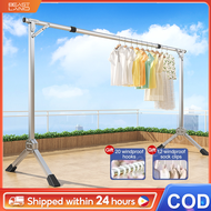 120-240CM Sampayan Stainless Drying Rack Sampayan ng damit Heavy Duty Clothes Hanging Rack Windproof