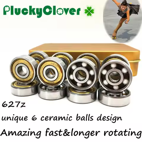 16pc Quad Skate Bearing 627 with 6 Outwards Ceramic Balls Artistic Skate Roller Quad Hockey Skates B