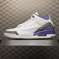 【100%LJR Batch】Top Air Jordan 3 "Dark Iris" AJ3 Causal Basketball Shoes For Men CT8532-105