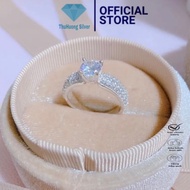 Nhẫn nữ THJ 4 chấu bản to dầy dặn sáng đẹp bạc ta - THJ SILVER
