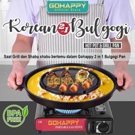 Bulgogi Pan Bbq 2 In 1 Original Gohappy Ghk39 Steamboat &amp; Grill Pan