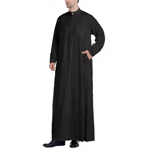 Big and Tall Kaftan with Pocket Mens Arab Thobe Men Kaftan Thobe