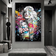 Graffiti Art Marilyn Sexy Portrait Canvas Painting Pop Art Poster Modern Art Prints Wall Pictures Street Art for Home Decoration