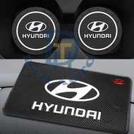 [Quality Upgrate] Hyundai Car Anti-Slip Dashboard Mat Water Cup Holder Pad Car Styling Accessories For Hyundai Elantra Tucson Reina Santa fe Kona Accent