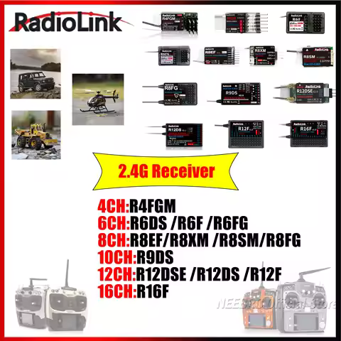Radiolink 4/6/8/10/12/16CH R4FGM R6DS R6FG R6F R8EF R8XM R8SM R8FG R9DS R12DS R12DSE R12F R16F Recei