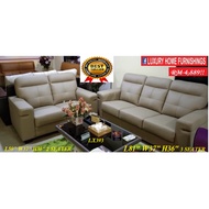 LX 393, 3 SEATER + 2 SEATER, TRENDY CASA LEATHER SOFA SET, RM 4,889 SAVE 40% EXPORT SERIES Could customize 