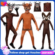 99 Nights in The Forest Deer Goat Monster Cosplay Costume Animal Jumpsuit Mask Gloves Set Christmas 
