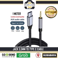 USB Type C to AUX Speaker Audio Cable 3.5mm Jack - 1 Meter - Type C to JACK 3.5
