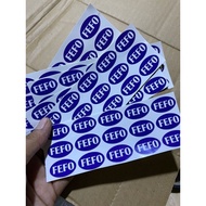Blue Fefo Label Sticker