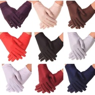 SHORT GLOVES SHORT GLOVES FOR PASKIBRA COSPLAY BUTLER BRIDE SPANDEXWanita satin