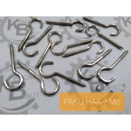 10 PCS M6 OPEN RIGHTS NAILS / RIGHT SCREWS / M6 OPEN RIGHTS SCREWS
