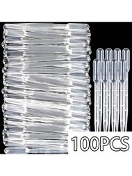 100入組1ML塑膠吸管滴管,一次性精油滴管,化妝品工具適用於和實驗室