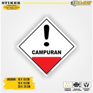SYMBOL STICKER LABEL K3 WASTE B3 HAZMAT MIXED