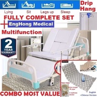 {COMBO SET} FULLY 6 Functions Hospital Bed MULTIFUNCTION Medical Bed, Katil hospital 6Fungsi+Tilam A