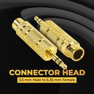 Jack Connector AUX Plug/ 6.35mm to 3.5mm 6.5mm to 3.5mm Jack Mic Converter Adapter