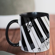 Piano music mug 11oz ceramic coffee mug music lover friends birthday mug