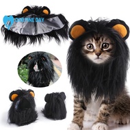 Headdress Wig Hat Pet Cat Funny Costume Puppy Cat Costume Headgear Lion Q7e1