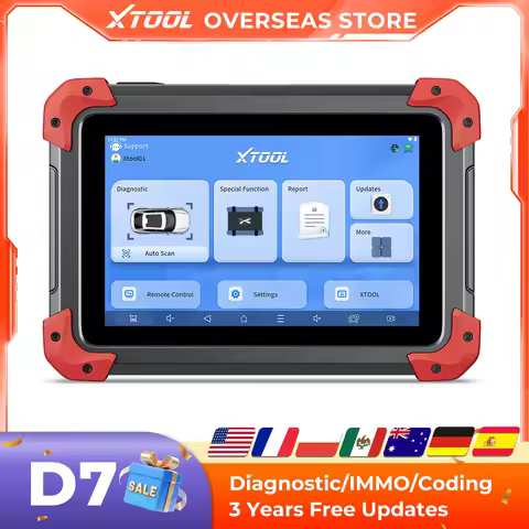 XTOOL D7 V2.0 OBD2 Scanner All System Car Diagnostic Tool Bi-directional Automotive Tool ECU Coding 