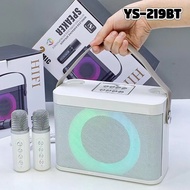 ลำโพงบลูทูธ YS-219 YS-209 ไมโครโฟนไร้สาย ไมค์2ตัว Portable Bluetooth speaker ชาร์จไฟ จัดปาร์ตี้ปีใหม