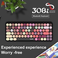 AJAZZ 308i Wireless Keyboard 84 Keys Bluetooth Keyboard Portable 2.4GHz Typewriter Retro Round Keyca