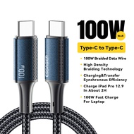 Essager 100W 5A Type C Cable PD USBC Type-C Cord Fast Charging USB2.0 480Mbps For iPhone16 15 Laptop