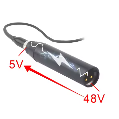 48V to 5V XLR Male Connector Converter 3 4 Pin 3.5MM Microphone Mini Metal Plug for Lavalier Headset