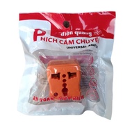 Multi-purpose 3-pin to 2-pin conversion plug Dien Quang DQ UA2A