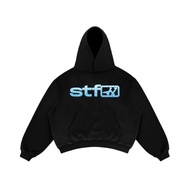 Satisfaction Hoodie Boxy 375GSM CH.Blue Blacke