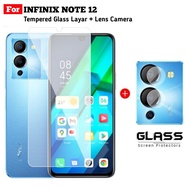 Tempered Glass Infinix Note 12 G96 Anti Gores Layar Scren Protector FREE Lens Camera Back Handphone Clear