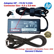 ADAPTOROriginal hp 19.5V 3.33A (4.5x3.0MM) PIN 430 G4 G5 440 G3 G4 450 G4 455 G4 430 G3 450 G3 G5 El