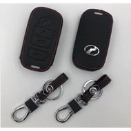 Perodua Ativa Alza Axia Myvi 2022 to 2023 Facelift Keyless Smart Entry Leather Key Less Cover Push S